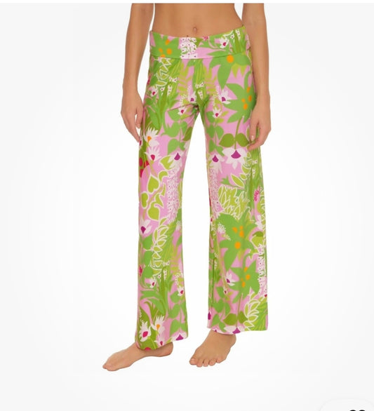 TRINA TURK LA PALMA PANTS Swim Cover Up Beach Sz L New