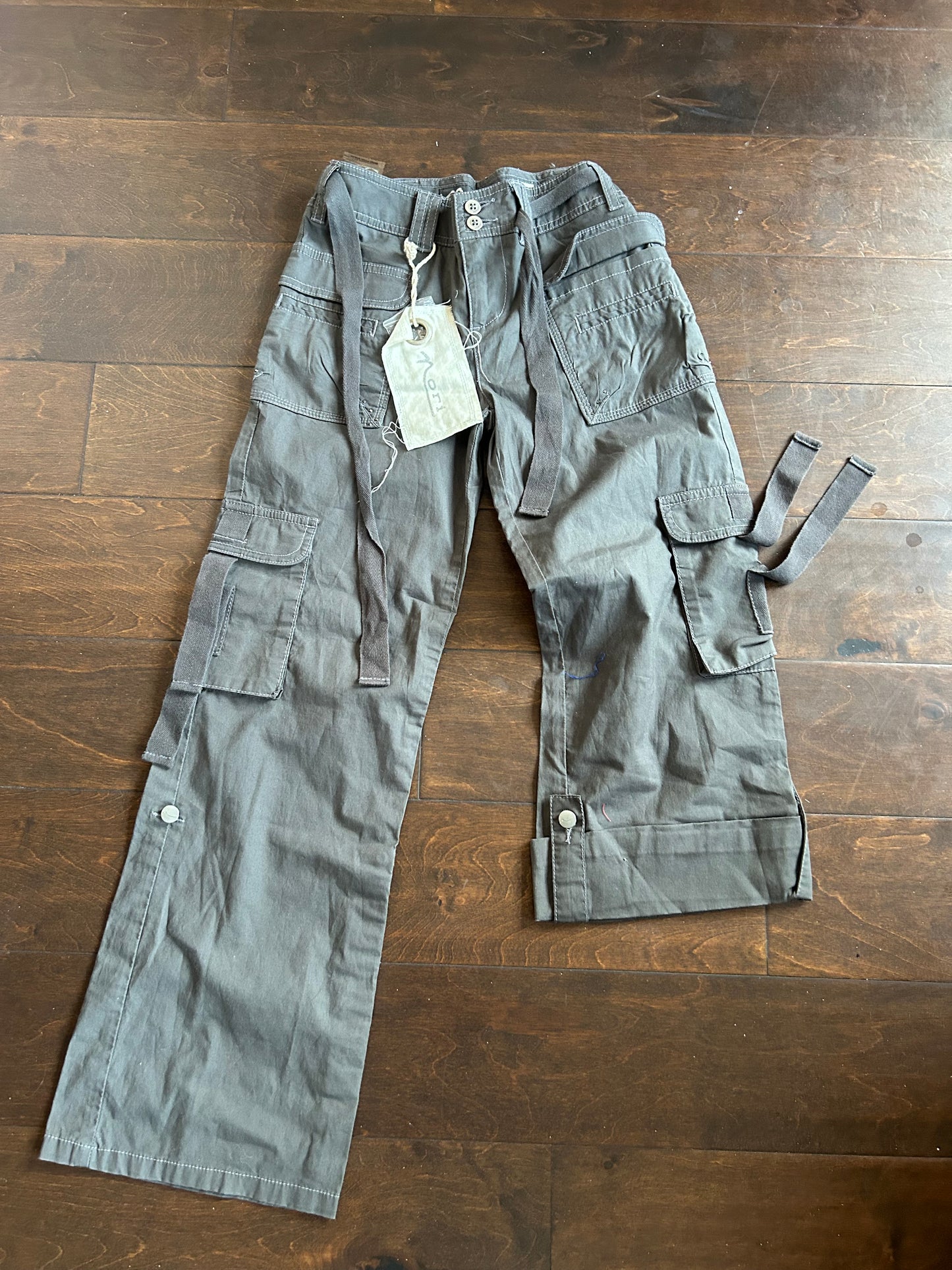 Nori Girls Gray Cargo Style Pants Sz 10 New 4125