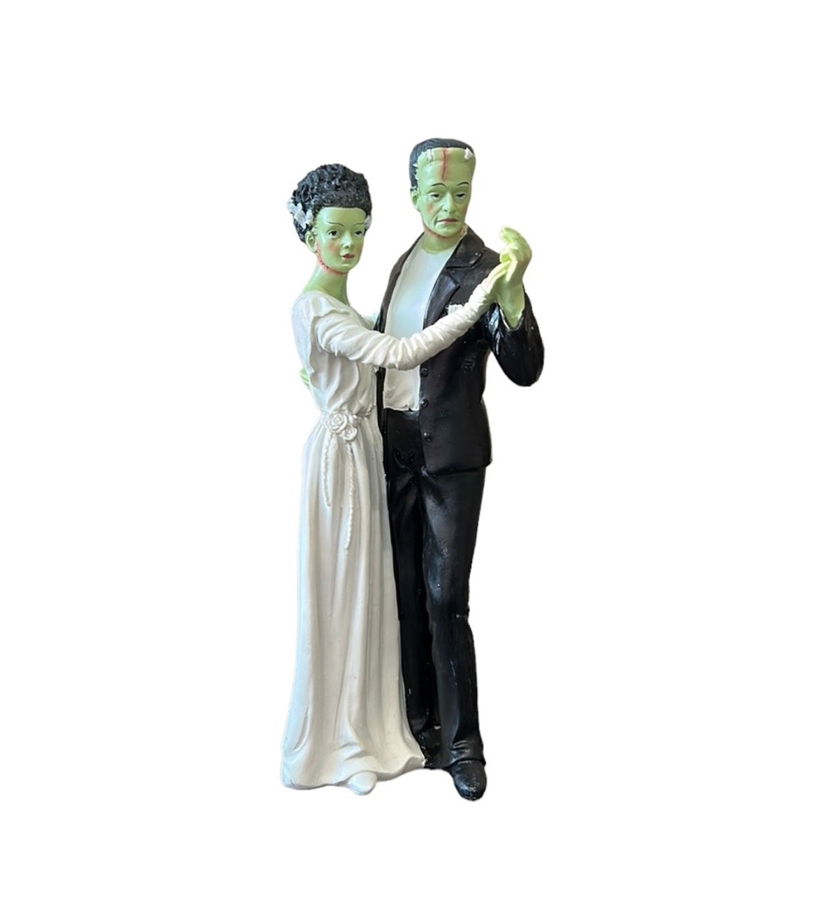 New Frankenstein & Bride Of  Frankenstein couple Halloween Dancing Pose Figurine