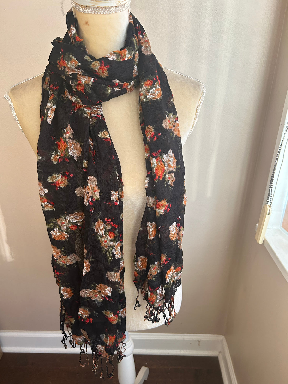 New Womens Scarf Multicolor Floral Print 5001-3102