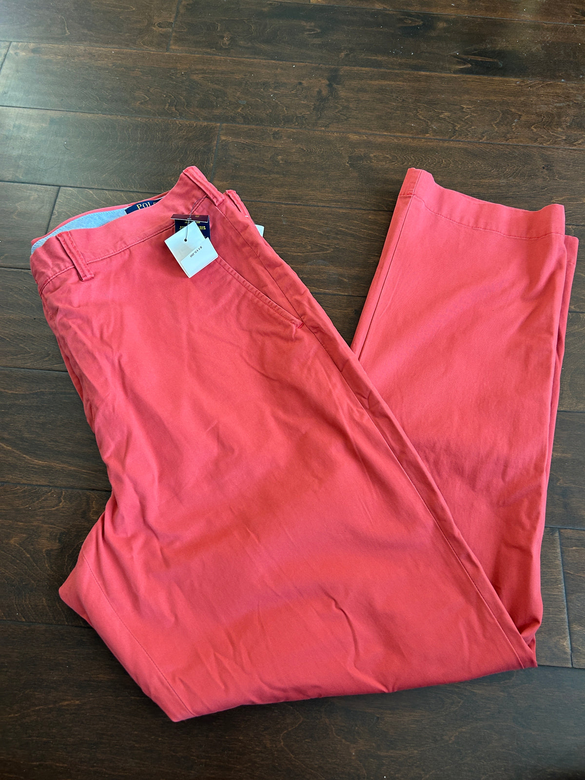 Polo Ralph Lauren Mens Stretch  Straight Fit  Orange Pants Chinos New Sz 40x32”