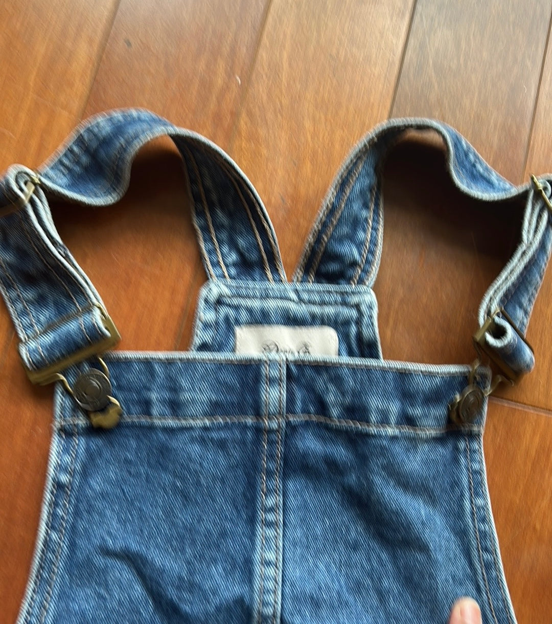 Denim & Co Women’s Denim Overall Style Dress Pockets Sz 2 Cotton