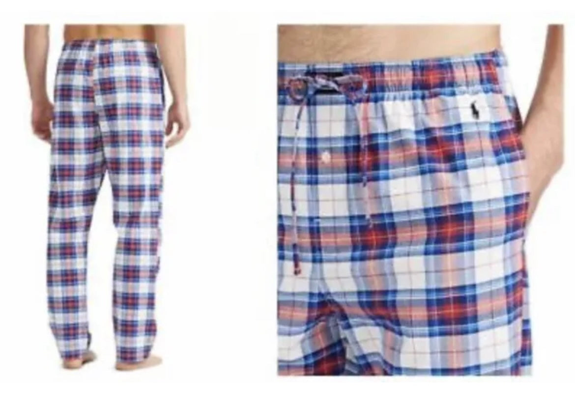 Polo Ralph Lauren Men's Stretch Plaid Pajama Pants, Regency Plaid, XL Nwt