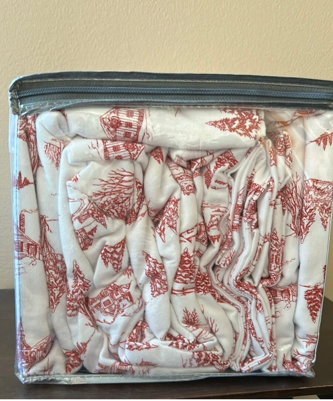 Aspen Home King Sheet set Christmas Trees Houses New Cotton Flannel Snowman