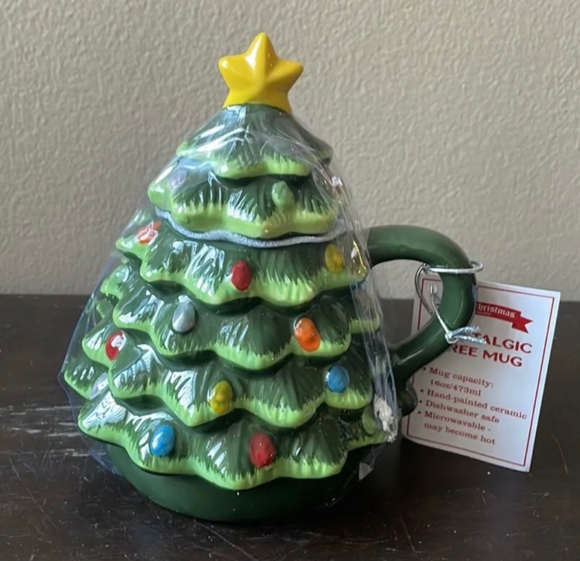 Mr. Christmas Nostalgic Tree Christmas MUG 16 oz. with LID NEW