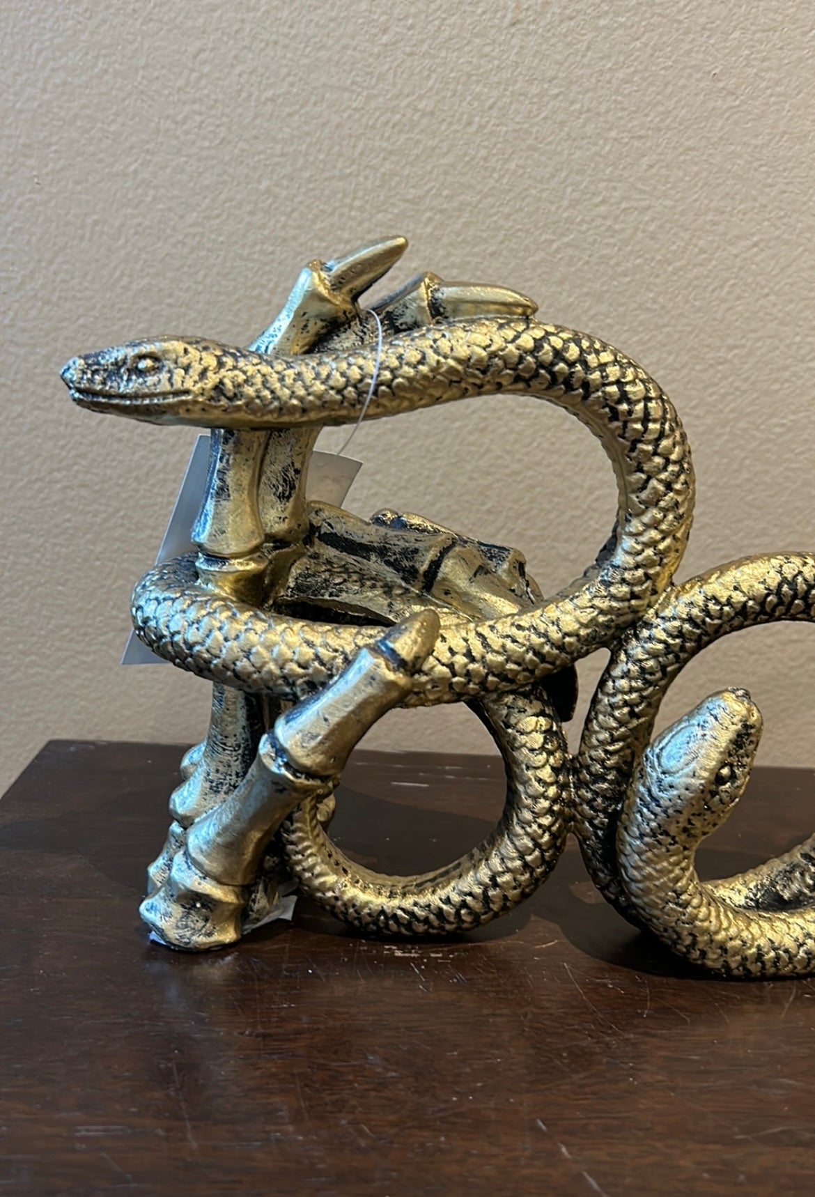 New Snake Boo metal Tabletop Figurine Halloween Decor