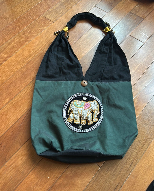 Cute Embroidered Shoulder Bag Boho New Elephant