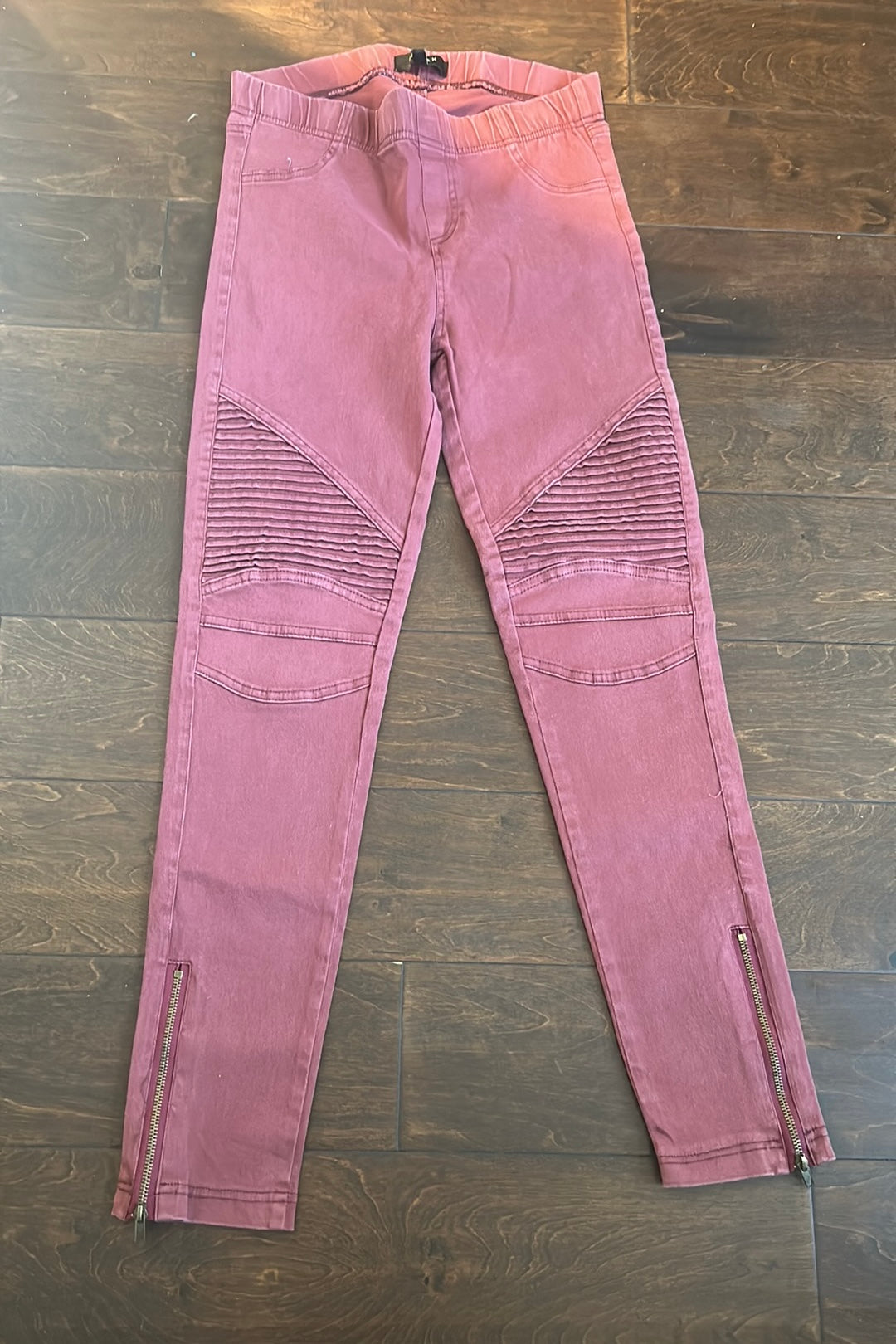 Beulah Womens Jeggings Elasticized Waist Zip Details Sz L ST2225