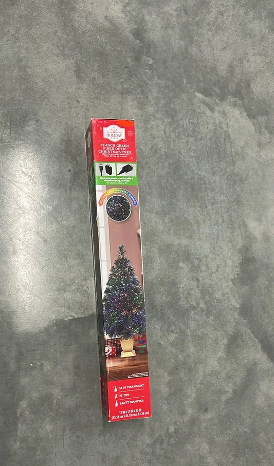 Holiday Time Prelit LED Fiber Optic Spruce Christmas Tree Green Color Change 32"