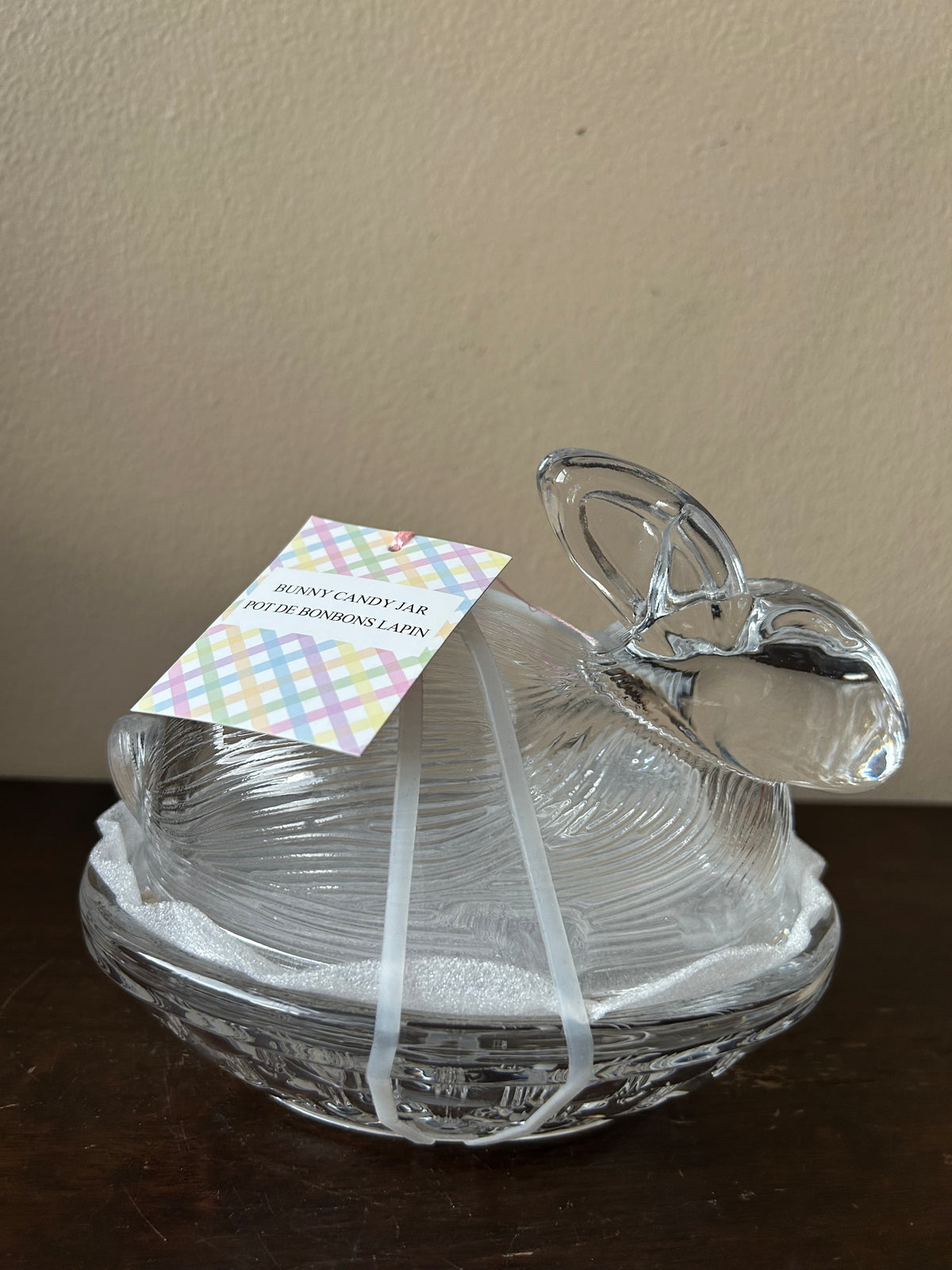 New Glass Bunny Candy Dish  Easter