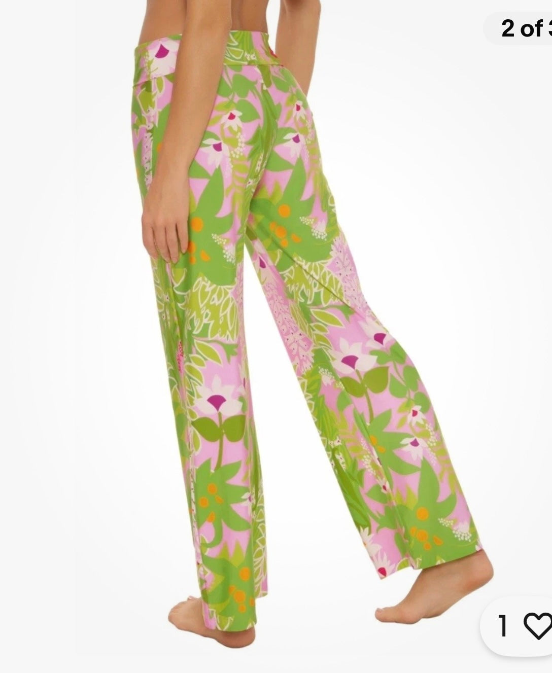 TRINA TURK LA PALMA PANTS Swim Cover Up Beach Sz L New