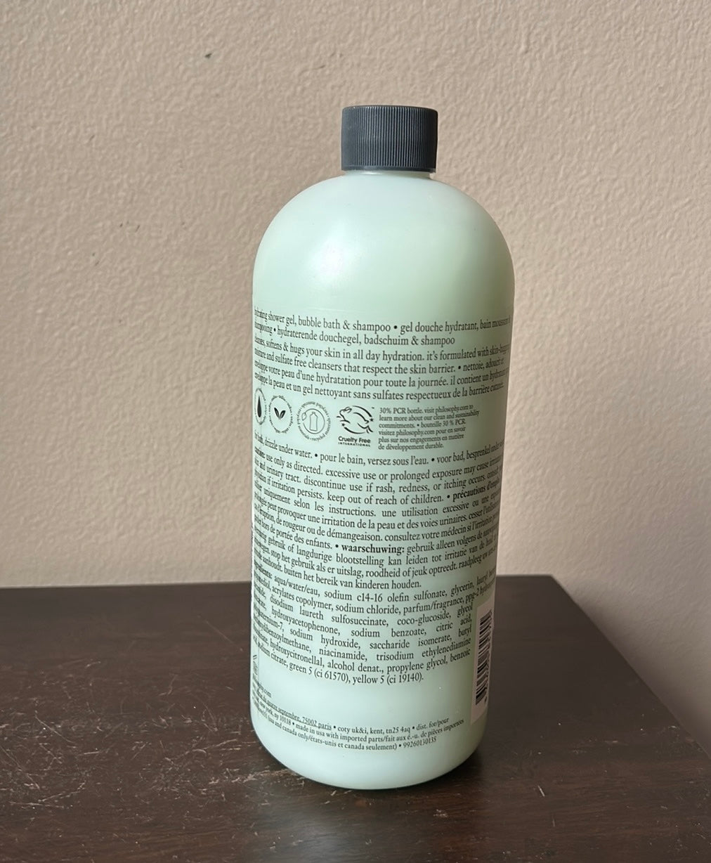 philosophy Snow Globe shower Bath Hydrating Shower gel 32 oz New