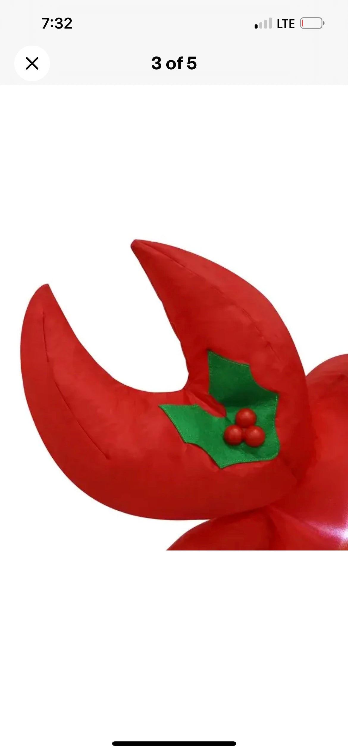 Holiday Time Christmas Crab With Holly & Berries Airblown Inflatable 3.5' New