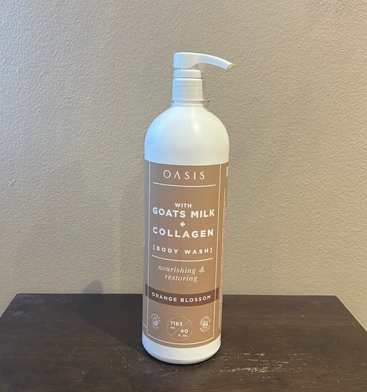 Oasis Goats Milk Collagen Body Wash Orange Blossom JUMBO 40fl oz