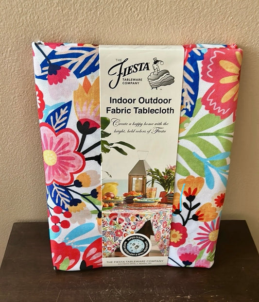 Fiesta  Floral Print Spring Summer Dining Tablecloth  Water Repellent