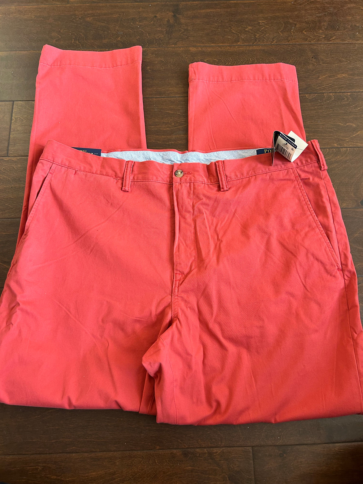 Polo Ralph Lauren Mens Stretch  Straight Fit  Orange Pants Chinos New Sz 40x32”