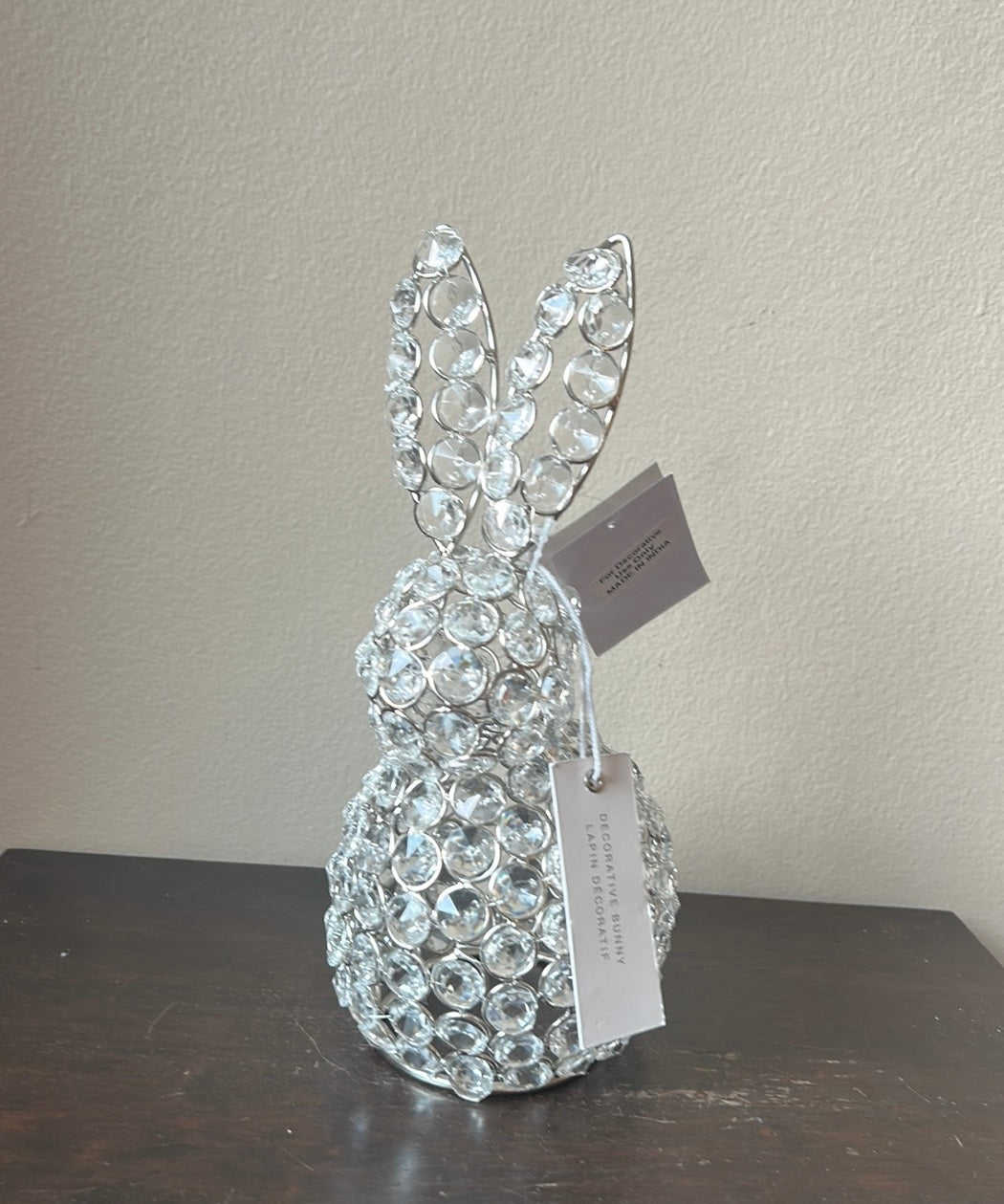 Rachel Zoe Caged Crystal Spring Easter Bunny Rabbit Figurine 10" New Centerpiece