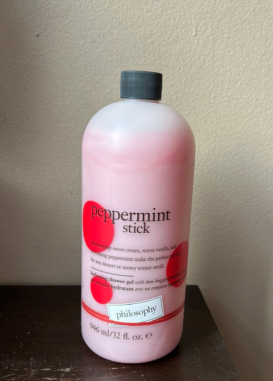 philosophy Peppermint Stick shower Bath Hydrating Shower gel 32 oz New