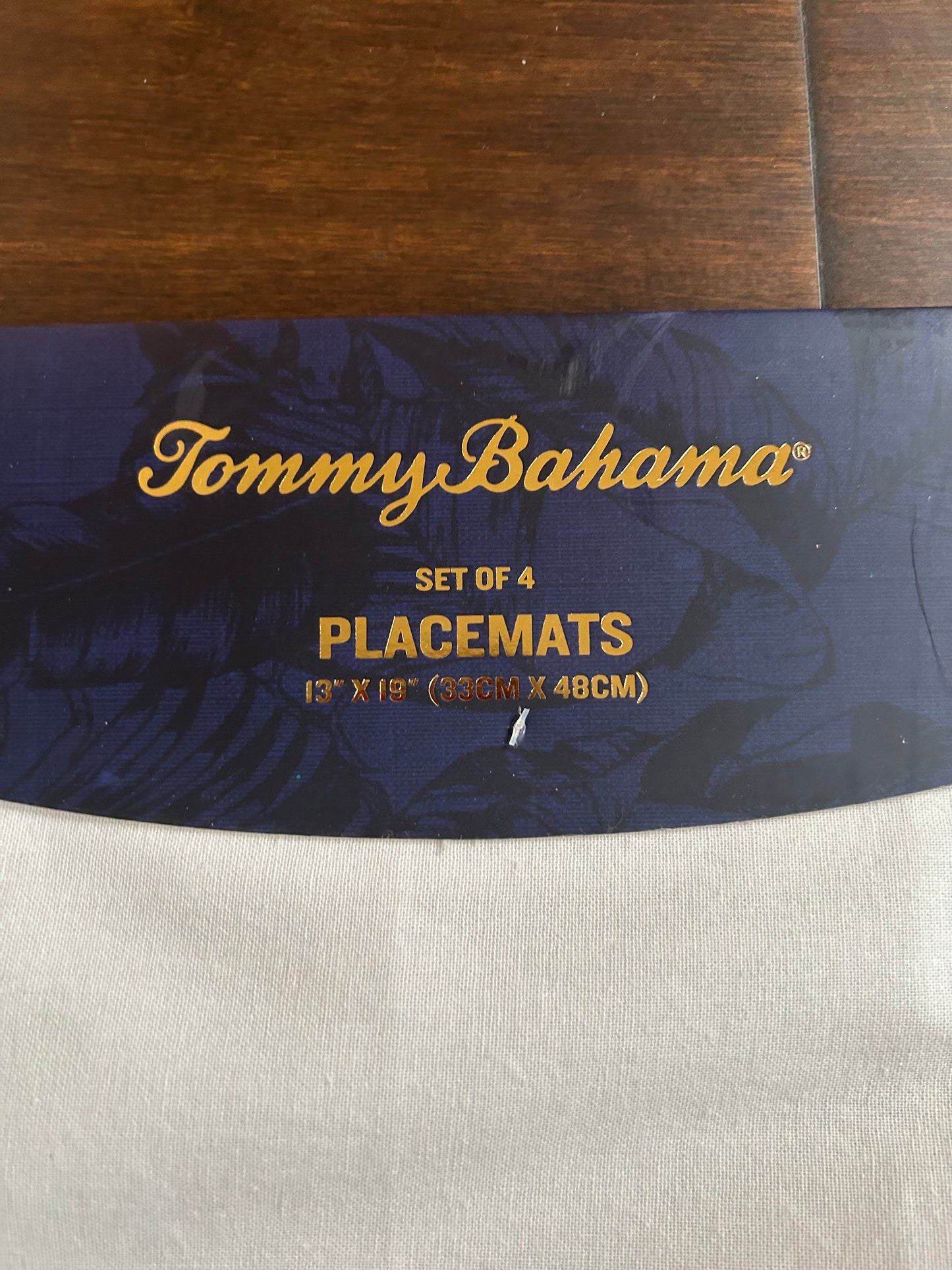 Tommy Bahama Set Of 4 Americana Placemats New Floral Plaid Cotton