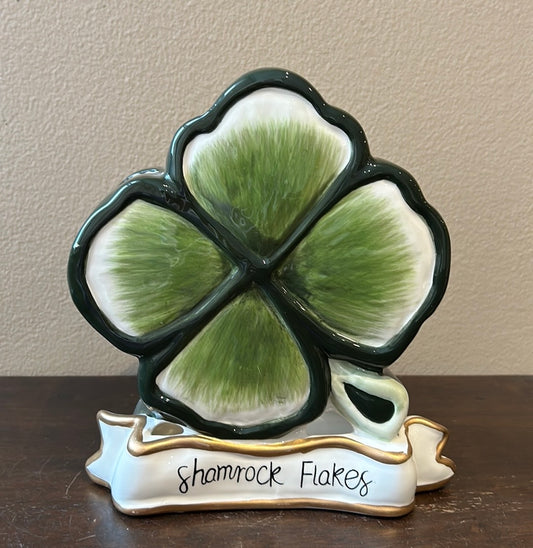 BLUE SKY CLAYWORKS ST PATRICKS DAY TEALIGHT CLOVER "SHAMROCK FLAKES" New 8” Tall