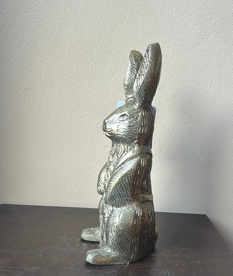 New Hip Hop Easter Bunny Rabbit Full Gold Metal 12.5” Tall