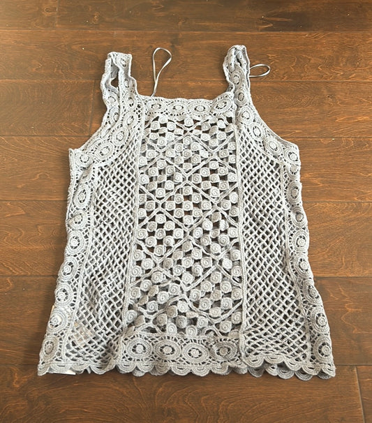 Next Women’s Tank Top Sz XS Blue  ST2925 Crotchet