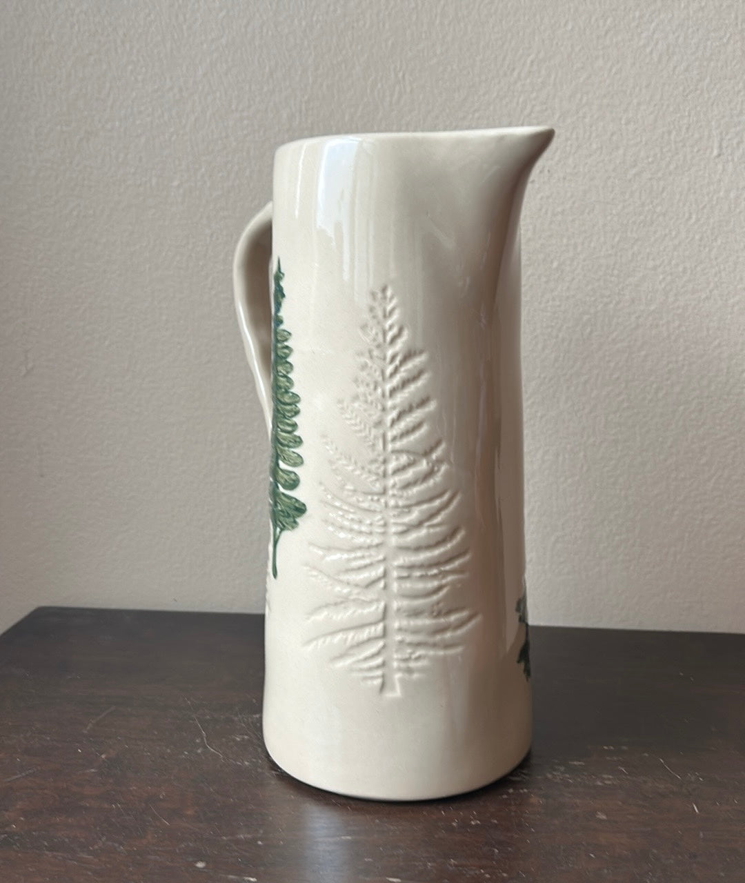 Potters Studio  Ceramic Pitcher Christmas Evergreen Trees Ceramic New