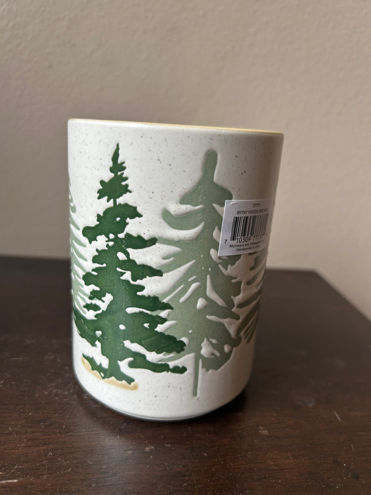 Eli Ana Evergreen Trees Christmas Set Of 4 Mugs  Ceramic New