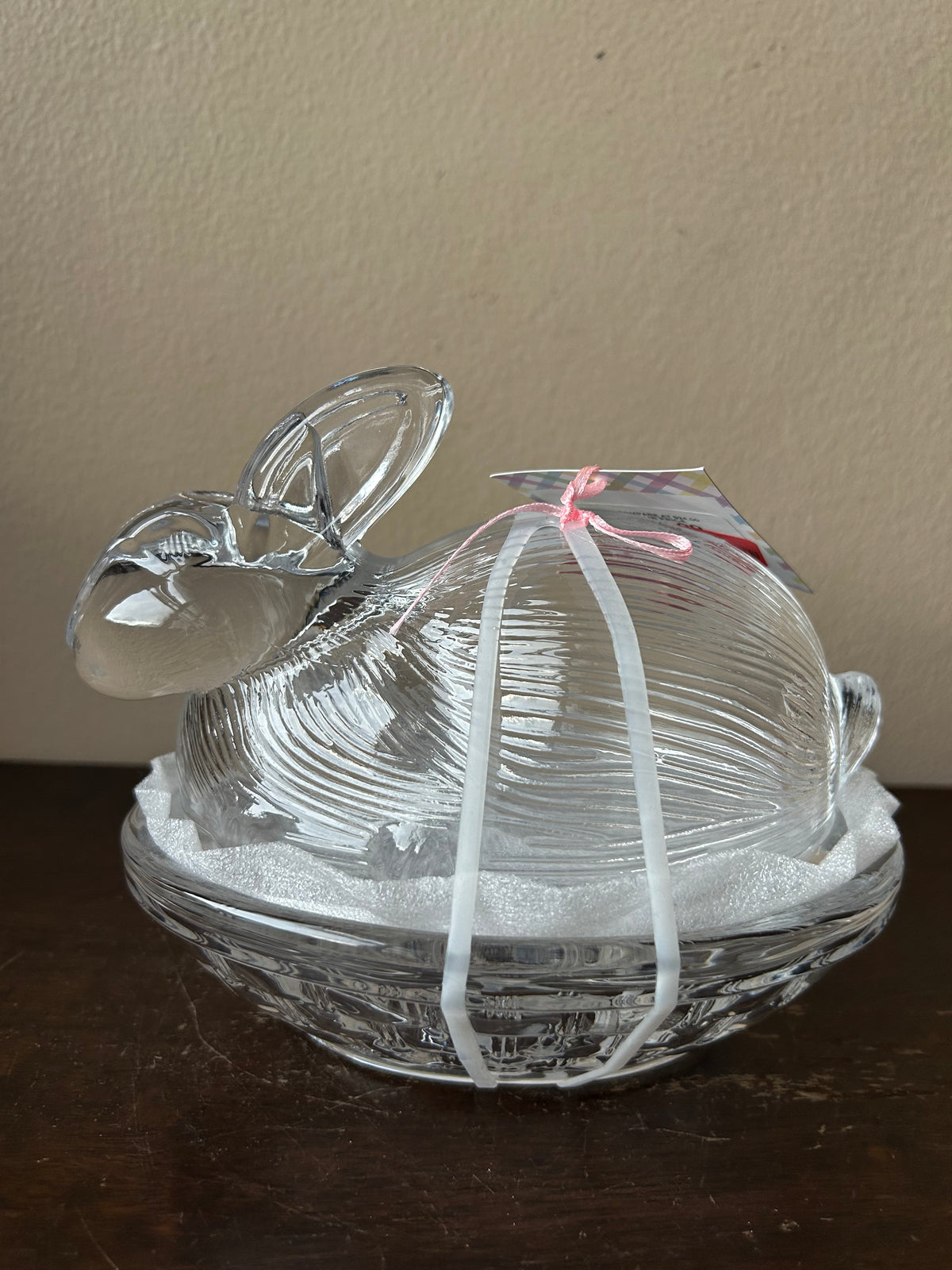 New Glass Bunny Candy Dish  Easter