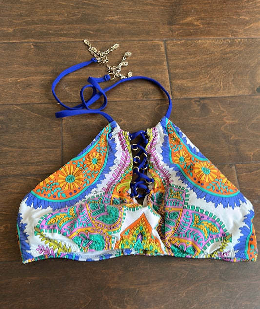 Trina Turk Tropical Floral Bikini top Sz 10 ST2825