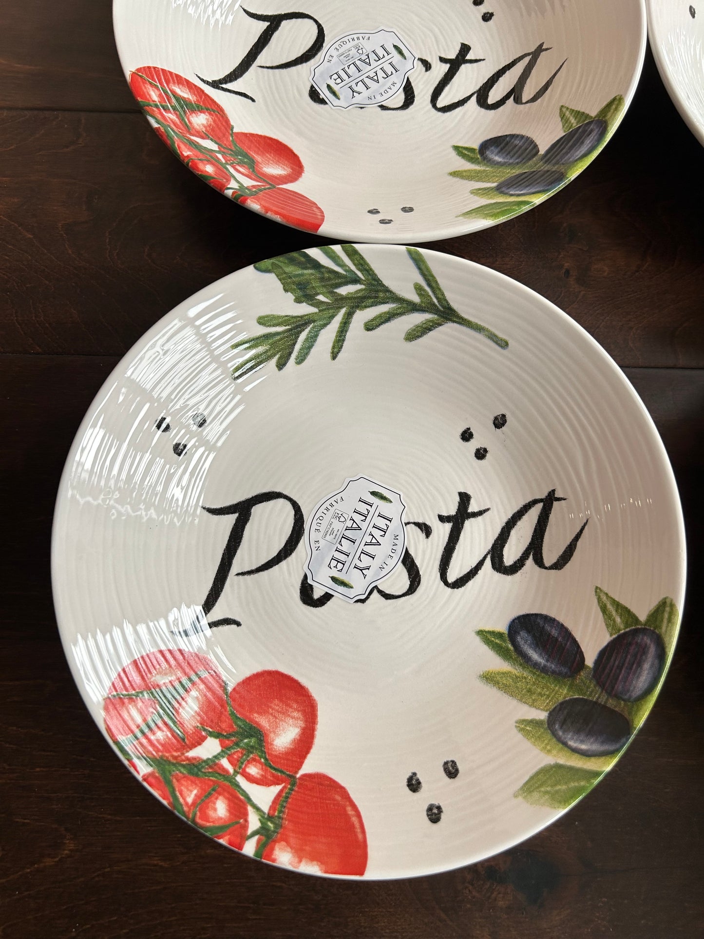 Ceramicheitalia Set Of 4 Pasta Bowls Made In Italy Ceramic 9” New