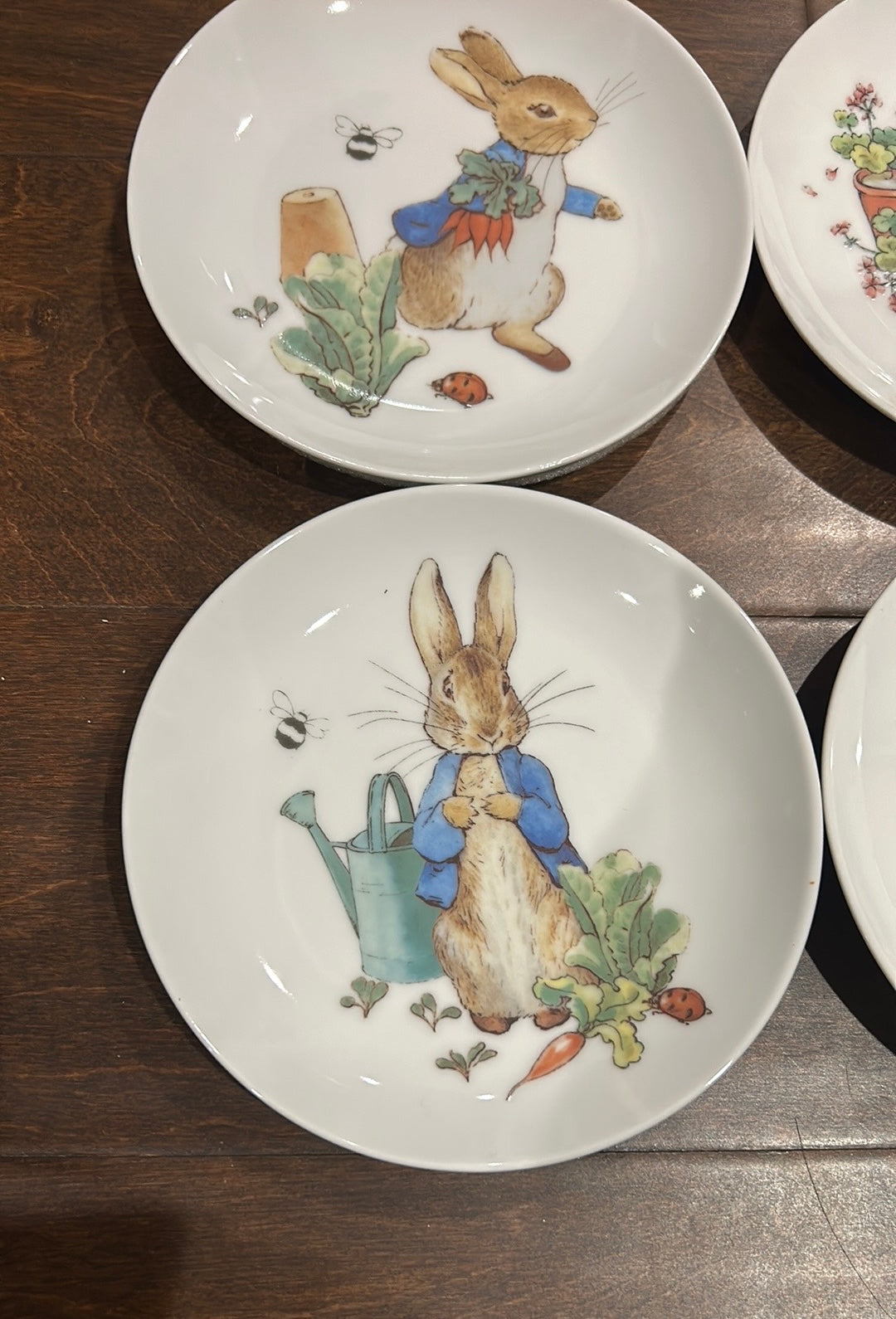 Peter Rabbit Beatrix Potter Set Of 4 Appetizer Plates New Easter