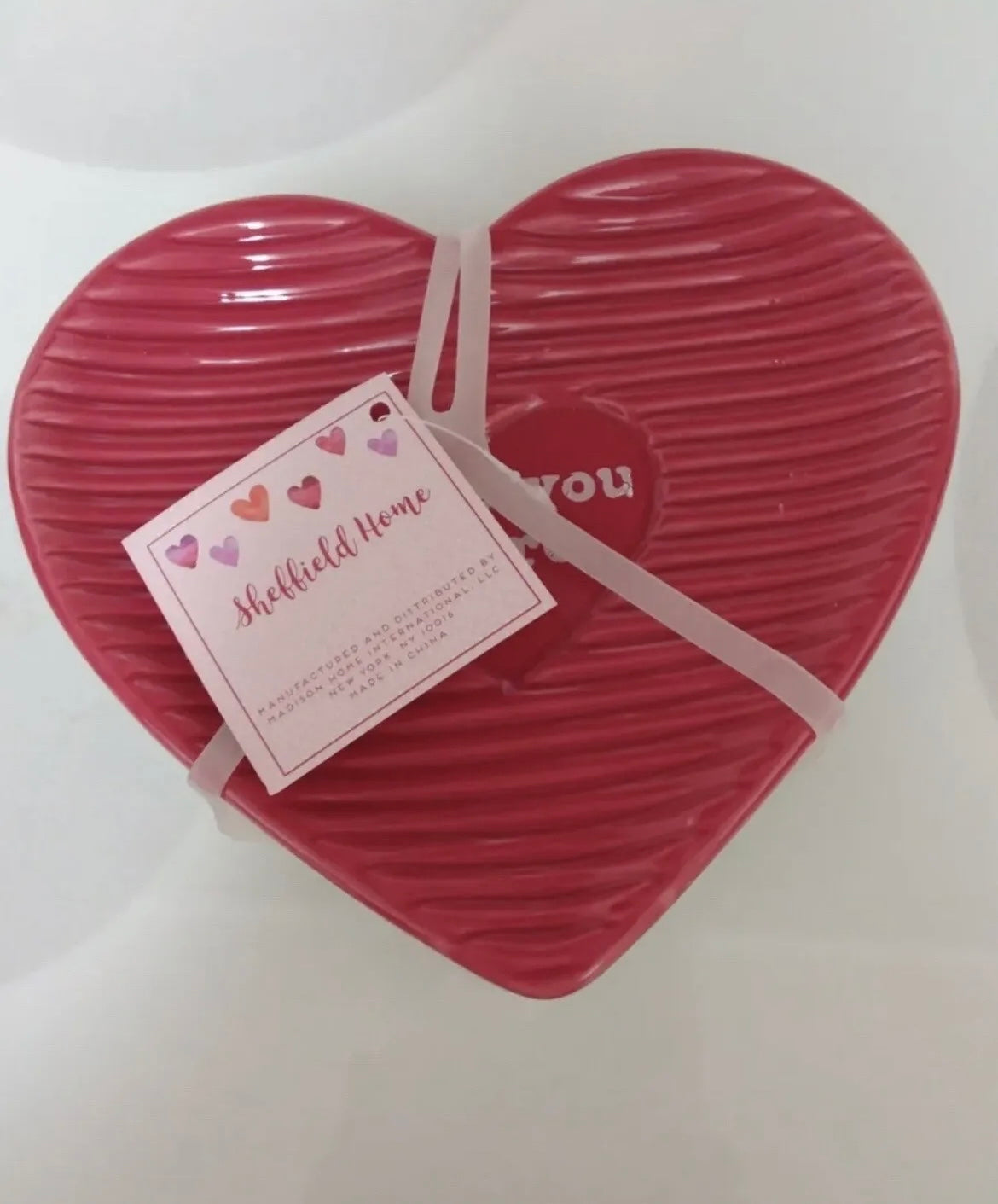 4pc Sheffield Home Valentines Conversation Heart Appetizer Dessert Plates New