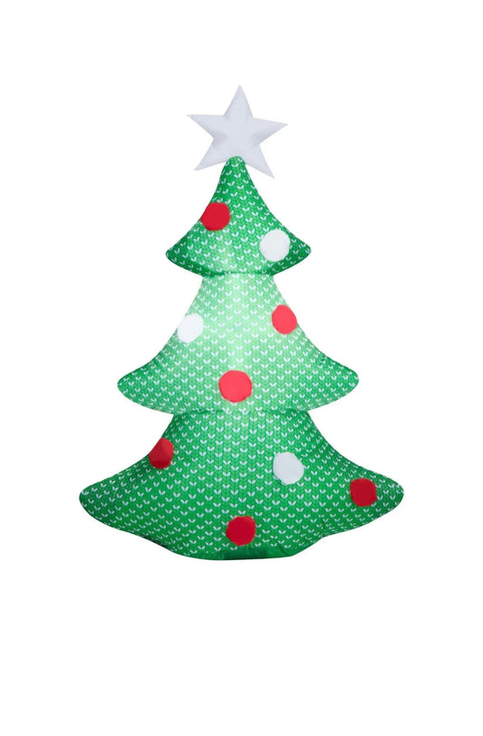 Holiday Time Airblown Christmas Tree Inflatable Knit Look LED 4ft Tall New