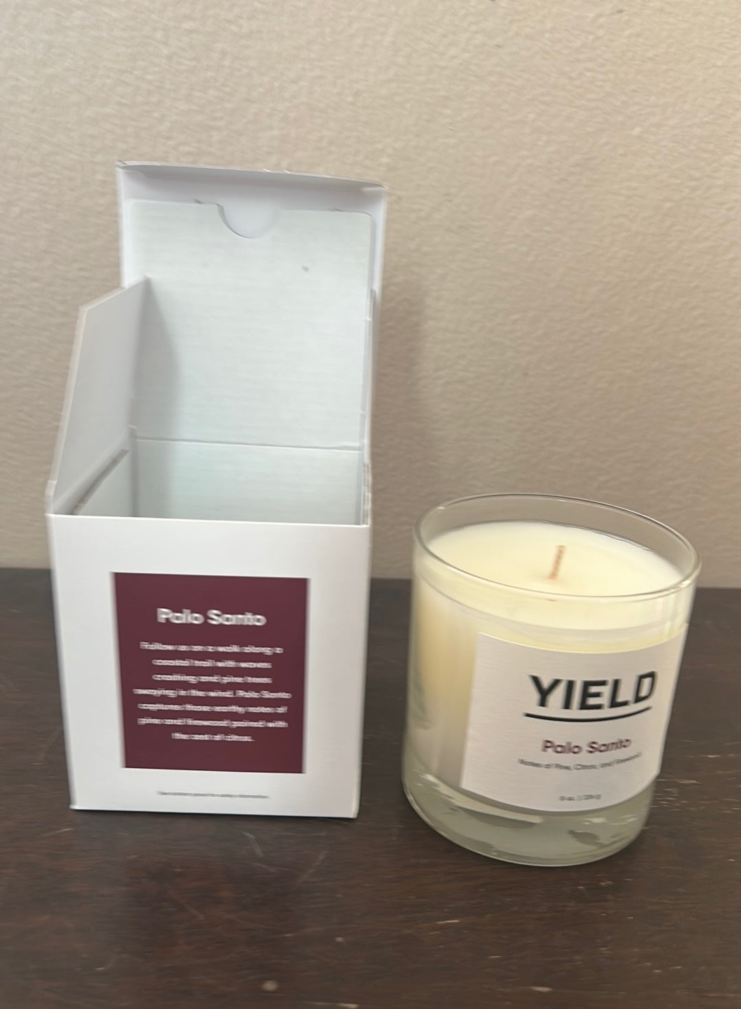 Yield Scented Candle “Palo Santo” 8 Oz New Soy Wax Made In USA