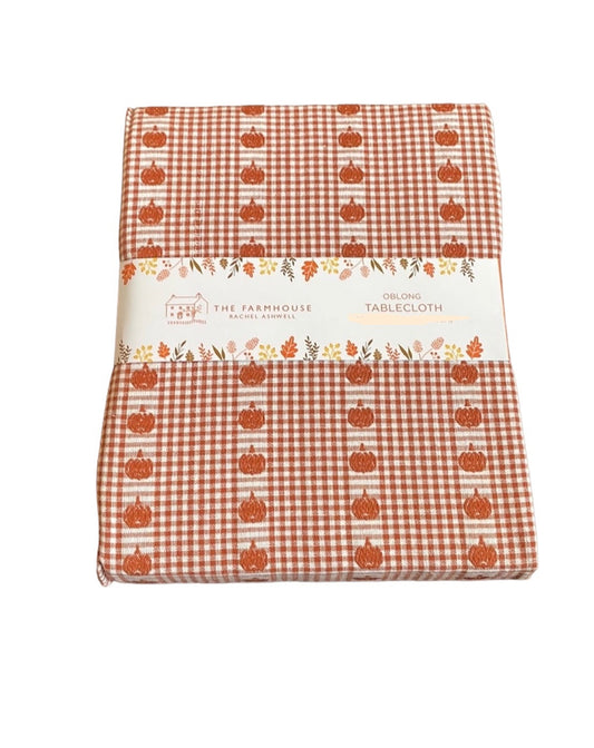 The Farmhouse Rachel Ashwell Pumpkin Tha Tablecloth Plaid Oblong