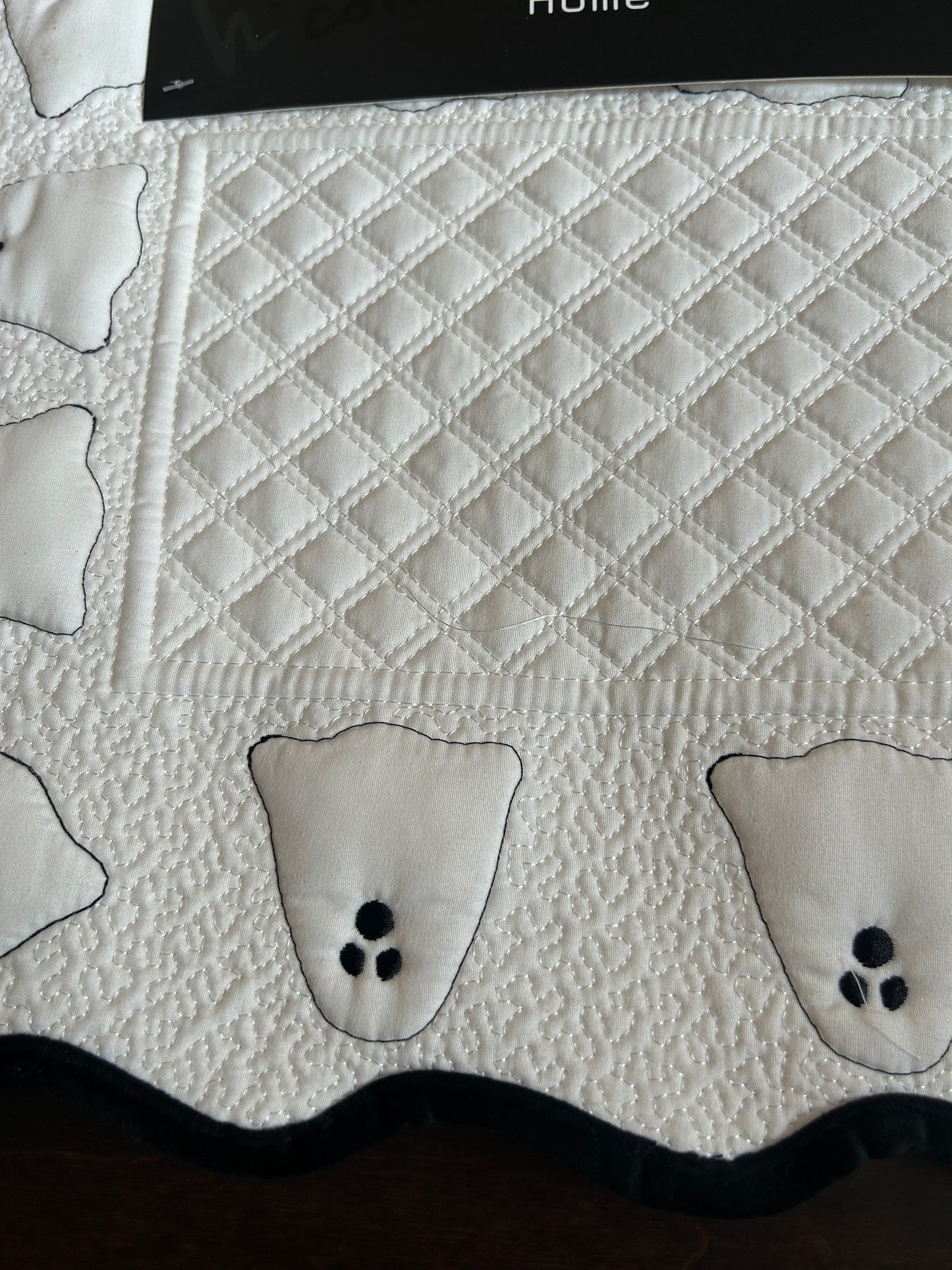 New Nicole Miller Set Of 4 Placemats Halloween Ghost Quilted