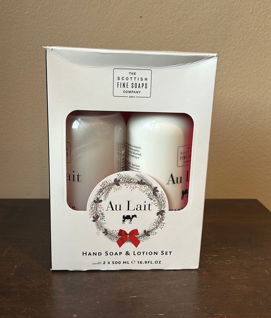 The Scottish Fine Soaps Company Au Lait Hand Wash and Lotion Set, 500ml/16.9 oz