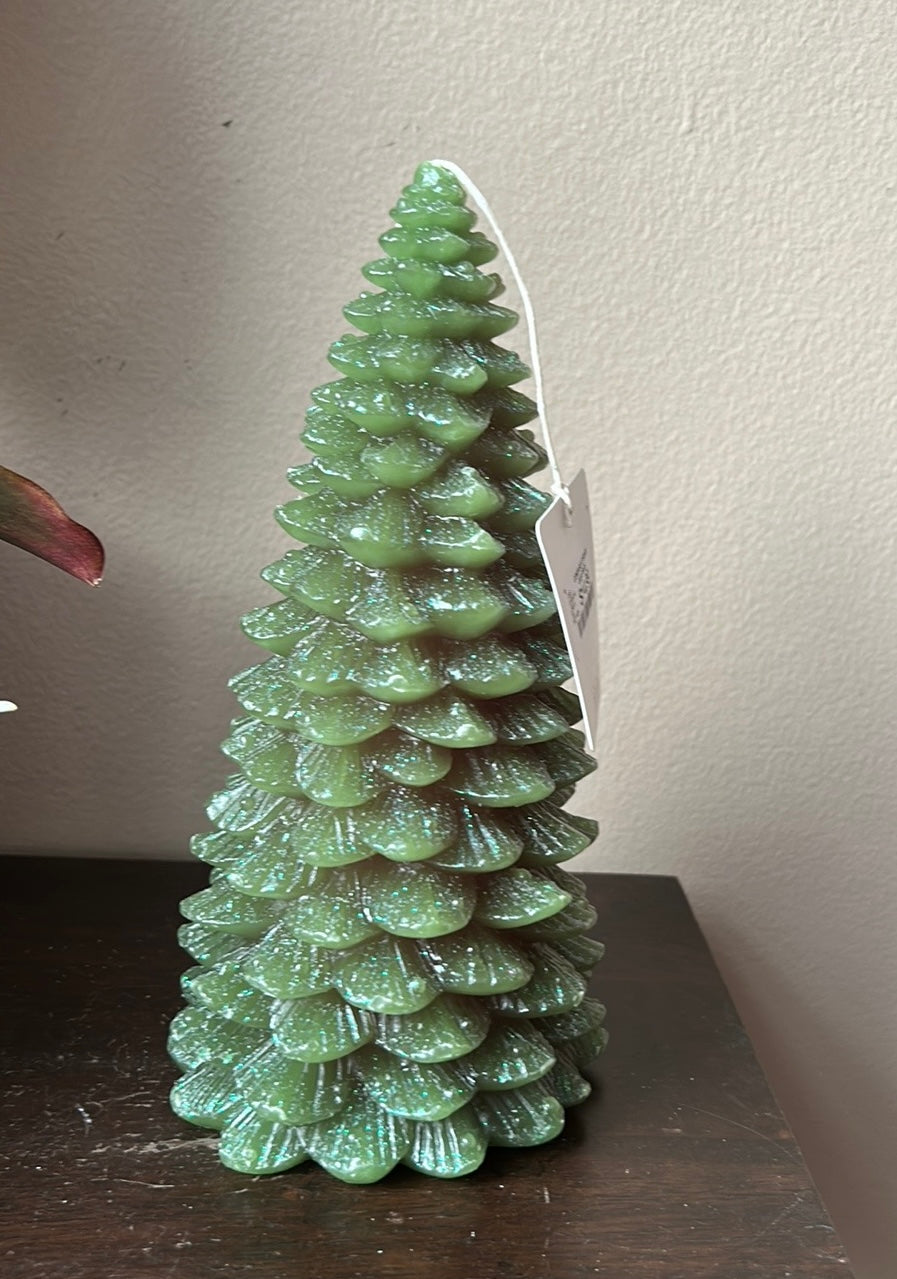Sleigh Hill Trading Co New Christmas Tree Candle Green