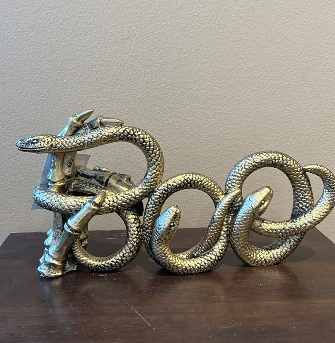 New Snake Boo metal Tabletop Figurine Halloween Decor