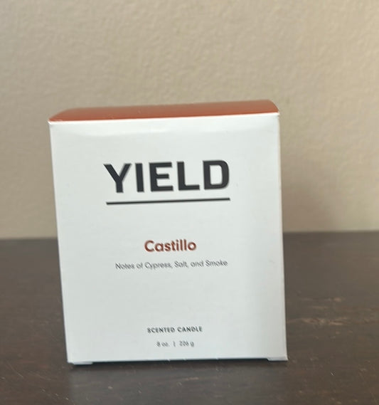 Yield Scented Candle “Castillo” 8 Oz New Soy Wax Made In USA