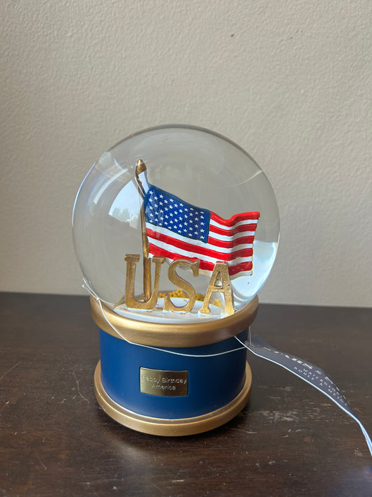 Stars & Stripes Americana Snowglobe Happy Birthday America July 4th Flag New