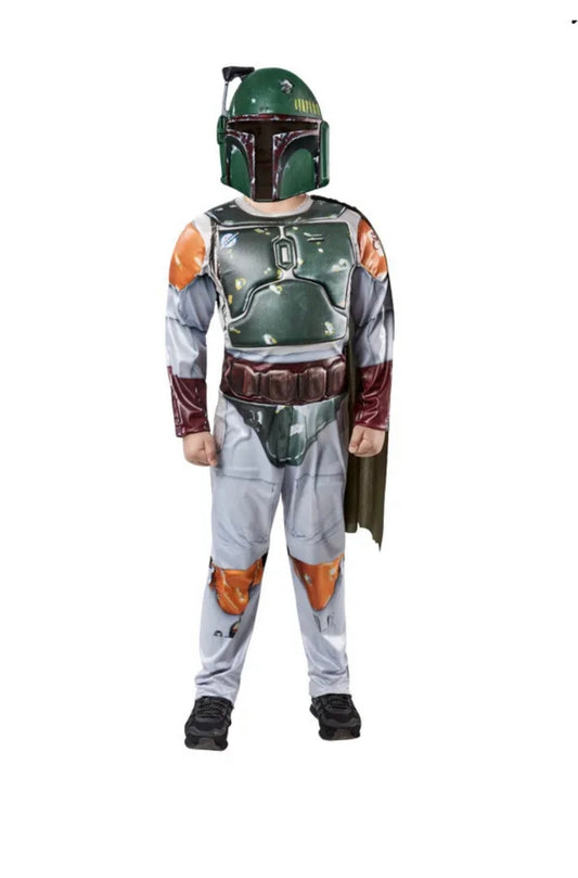 Star Wars Boba Fett Costume Boys sz M (8-10) Halloween