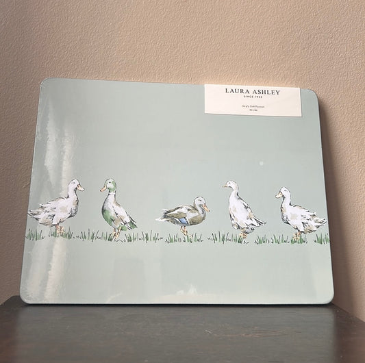 Laura Ashley Set Of 4 Cork Placemats New Ducks Spring Easter