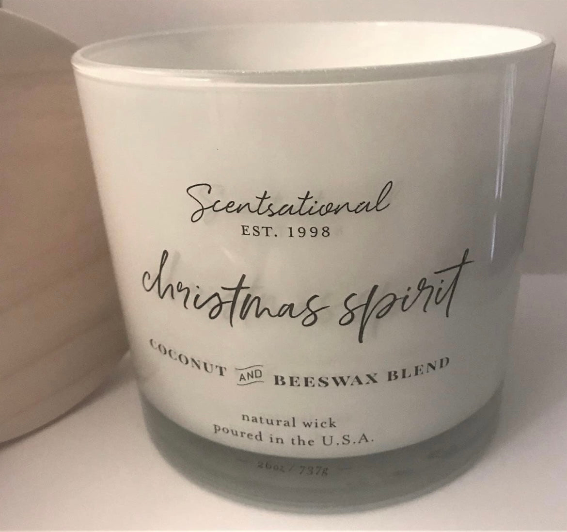 Scentsational Candle Co. Coconut + Beeswax Blend Candle Christmas Spirit |