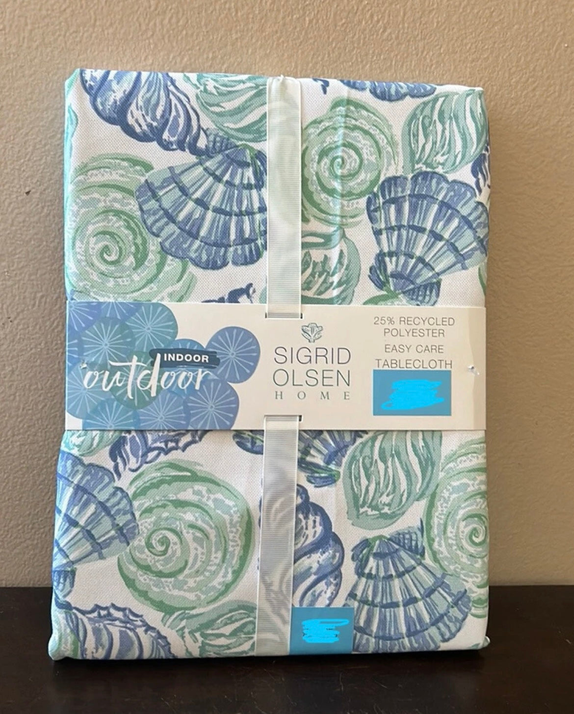 Sigrid Olsen Tablecloth Nautical Ocean Themed  Shells