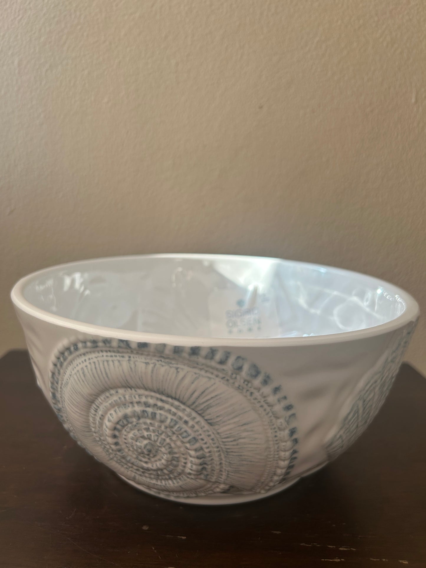 Sigrid Olsen Melamine Bowl Starfish Seashell Nautical 9.5” Diam New