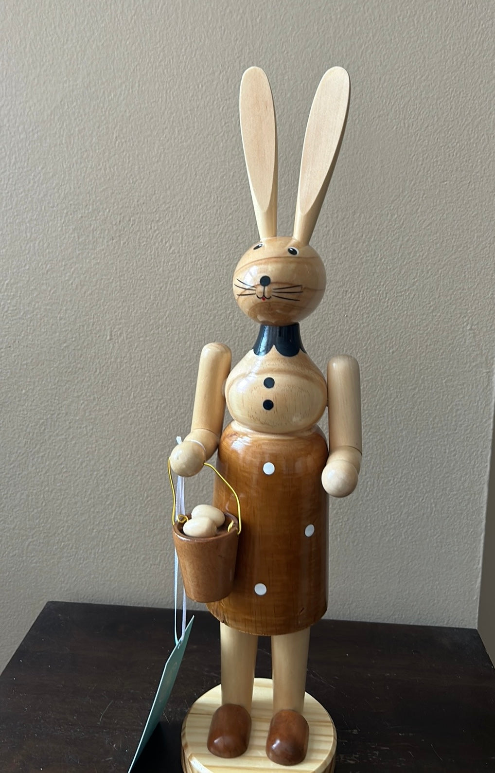 Martha Stewart Wood Easter Bunny With Egg Basket 19” Tall