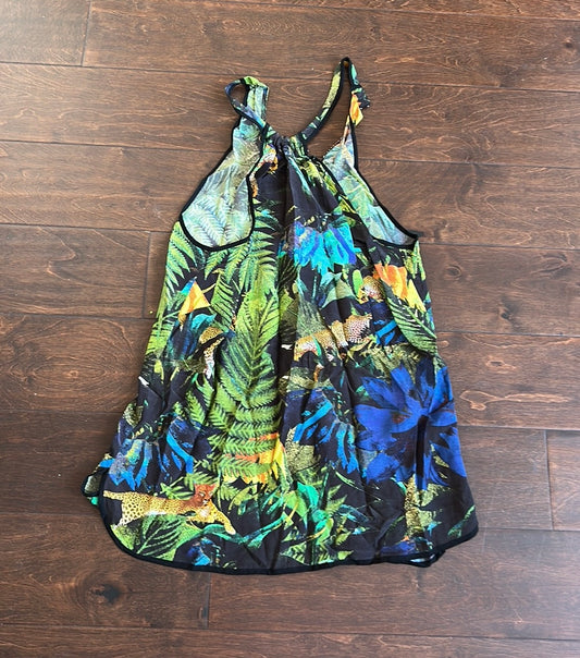 H & M Women’s Safari Tank Top Sz 4 Safari Print Floral Tropical ST2825