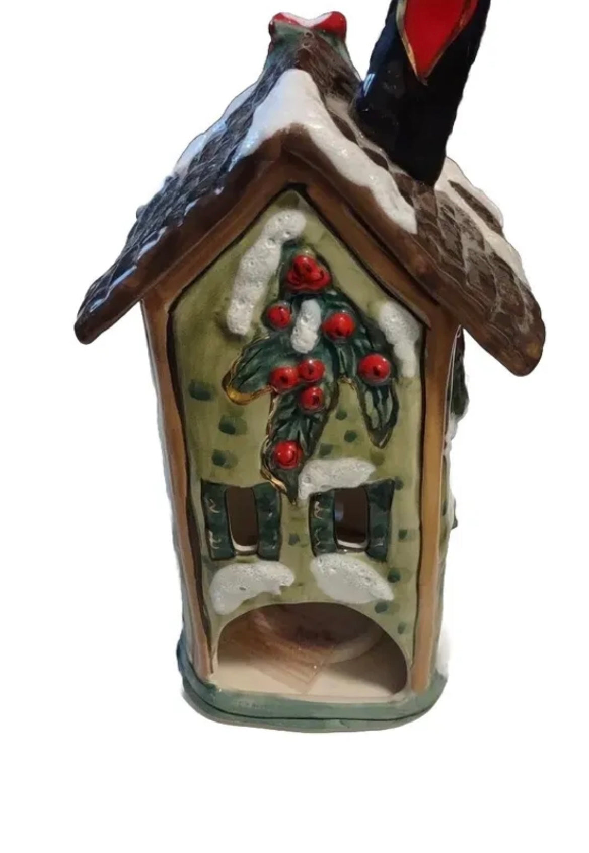 Blue Sky Clayworks Heather Goldminc Comet & Vixens Cozy Hotel Tea-light 9” House